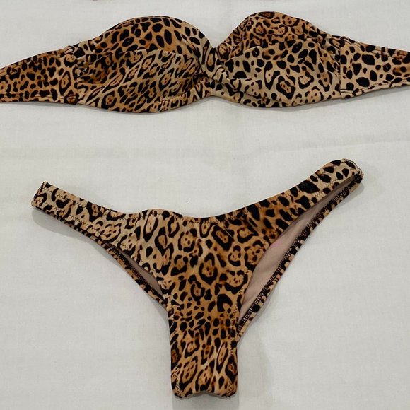 NWOT Victorias Secret Leopard Print Push-Up Bikini Set - Picture 1 of 5